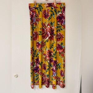 C.Est 1946 Floral Maxi Skirt in Yellow and Red Size “M”